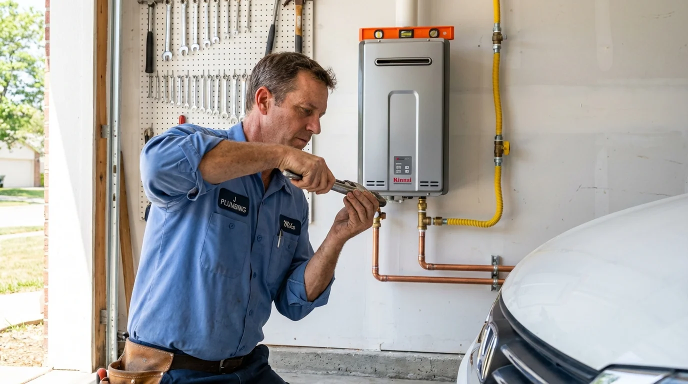 Tankless water heater installation by a Johns Plumbing LLC plumber in Haines City